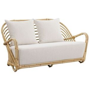 Sika Design Charlottenborg Exterior 2-Pers. Sofa B: 136 cm - Natur Alu-Rattan/Tempotest White