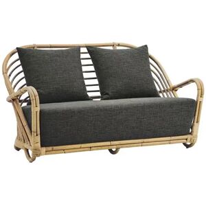 Sika Design Charlottenborg Exterior 2-Pers. Sofa B: 136 cm - Natur Alu-Rattan/Tempotest Black