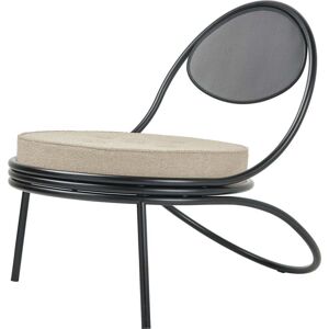 Gubi Copacabana Outdoor Lounge Chair - Black Semi Matt/Standard Lorkey Limonta