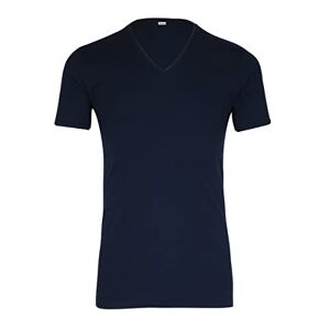 EMINENCE Herren Pur Coton T-shirt Manches Courtes Col V Unterhemd, Marineblau, S EU