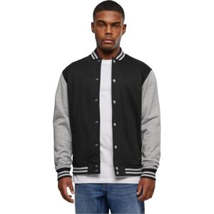 Urban Classics Men’s Jacket (2-tone College Sweatjacket) Multicoloured (Blk/Gry 00029), size: s