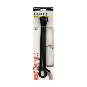 Nite Ize NI-GLL24-01-2R6 Kabelbinder Gear Tie Loopable Twist 2 St, schwarz, 24