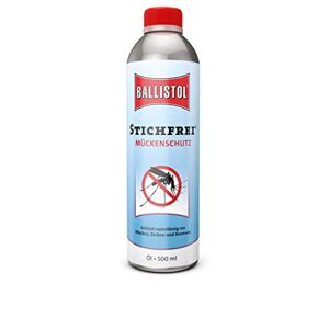 BALLISTOL 26710 Stichfrei Mückenschutz 500ml Flasche Anti-Insekten-Öl – 8h Schutz vor Bremsen, Fliegen, Zecken, Moskitos