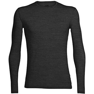 Icebreaker Herren Merino Wolle Anatomica Langarm Crewe T-Shirt 150 Ultraleichtes Material Jet Heather, S