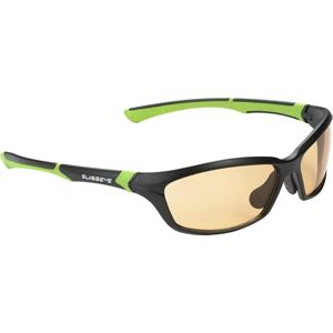 SWISSEYE Sportbrille Drift, inkl. Mikrofaserbeutel, Black matt/Green, One Size