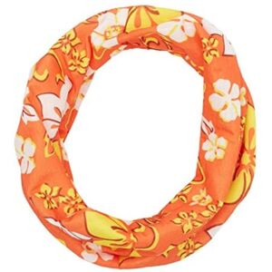 Black Crevice Multifunktionstuch, Kopftuch, Halstuch, Bandana, orange mit Blumen