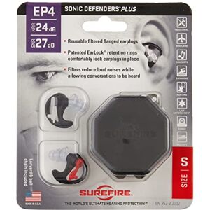 SUREFIRE Erwachsene Gehörschutz EP4 Sonic, Schwarz, Klein