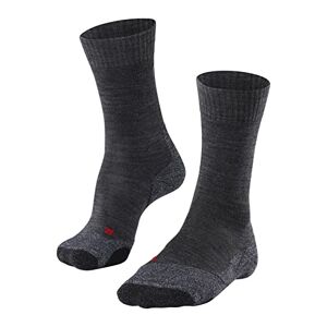 FALKE Men's Hiking Socks TK2, Wool Blend, 1 Pair, Gray (Asphalt Melange 3180), Size: 44-45