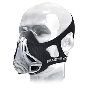 Phantom Athletics training mask breathing resistance training for more performance in sports., silver, m