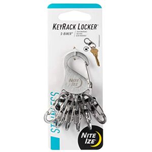 Nite Ize Schlüsselring KeyRack Locker, Silber, NI-KLK-11-R3