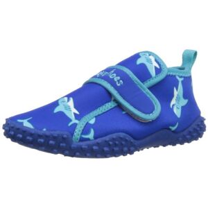 Playshoes Girls' Aqua Shoes Polka Dots, Blue sharks