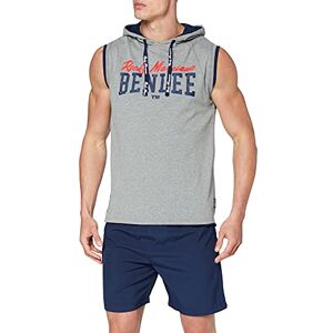 BENLEE Rocky Marciano BENLEE Herren ärmelloses T-Shirt mit Kapuze Normale Passform Epperson Marl Grey L