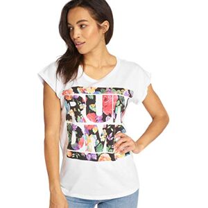 Damen Ladies Run DMC Floral Tee M White