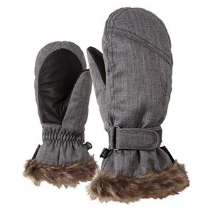 Ziener Girls' LED Mid Girls Junior Ski Gloves / Winter Sports Warm Breathable Grey Melange 3.5