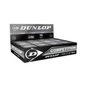 Dunlop Squashbälle Competition gelb, 12 Stück, für Anfänger und Fortgeschrittene – Speed langsam