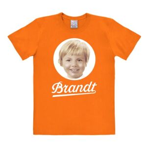 Logoshirt Herren Brandt 70´S-Zwieback Freizeithemd, Orange (Bright Orange), S