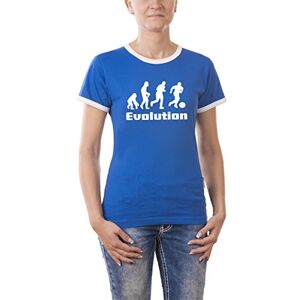 Touchlines Evolution Football Girlie Ringer T-Shirt S-XL diff. Colour Blue Blau (royal) L
