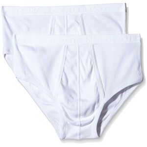 Athena Herren Coton Bio Slip Taille Haute Ouvert Unterhose, Weiß (Weiß), X-Large (2er Pack)