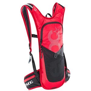 EVOC CC 3l RACE Trinkrucksack Fahrradrucksack Backpack für Ausdauerrennen (AIR TUNE SYSTEM, AIR CIRCULATION, Trinkblasenfach, universell einsetzbar, ultraleicht, inkl.: 2l Trinkblase), Rot / Schwarz