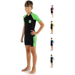 Cressi Little Shark 2 mm Wetsuit for Children Available Short Sleeve and Long Sleeve, black