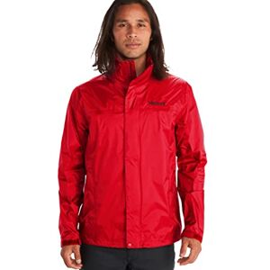 Marmot PreCip Men's Rain Jacket Waterproof Windproof & Breathable, red, s