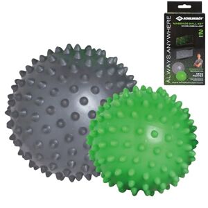 Schildkröt Schildkroet Fitness 960054 Spikey Massage Ball Set Lime Green / Dark Grey
