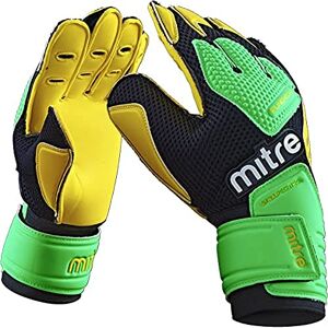 Mitre Delta BRZ Torwarthandschuhe, Yellow/Green/Black, Size 9