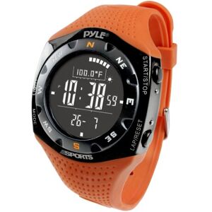 Pyle Ski-Meister V Professionelle Ski-Uhr mit 20 Logbuch Wettervorhersage Barometer, Orange, PSKIW25O