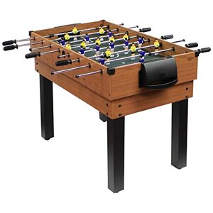 Carromco Choice-XT 10-in-1 Multifunctional Table Football with Billiard Balls, 2 Cues, 2 Table Games, Multifunctional Table, Brown, 127 x 61 x 82 cm