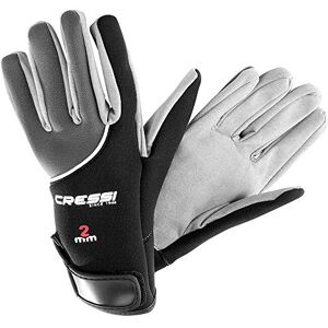 Cressi Unisex Erwachsene Tropical Gloves Handschuhe für Wassersport in Amara und Neopren 2 mm, Schwarz/Grau, L