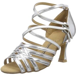 Diamant Damen Latein Tanzschuhe 108-087-013, Damen Tanzschuhe Standard & Latein, Silber (Silber), 33 1/3 EU (1.5 Damen UK)