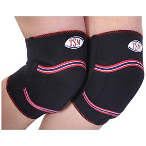 TSM 2553-2 Sports Bandage with Knee Support Active (Pair), Black, M