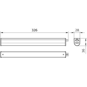 Philips Ledinaire Grundarmatur Bn021c 500lm/830 300mm