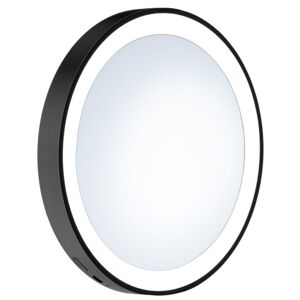 Smedbo Outline Lite Makeup Spejl Med Lys, Ø13 Cm, Mat Sort