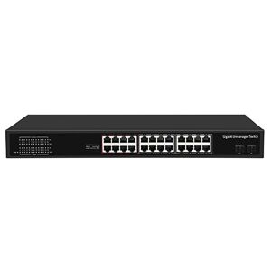 Lan-com Switch 24-Port 10/100/1000 Uplink 2-Port Gigabit La-Swai-G00224-S