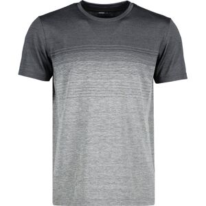 Geyser Sømløs Stribet T-Shirt, G21024, Grafit Melange, Str. L L Grafit