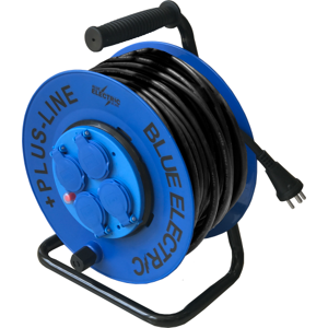 Blue Electric Plus-Line Kabeltromle, 40 M, Blå