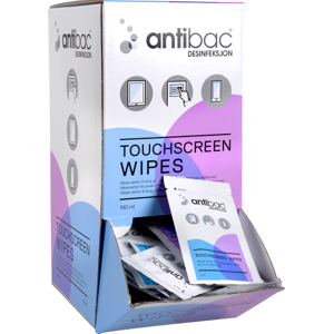 Wipes, antibac, 2 ml, til desinfektion af touchscreen, 95 Stk.