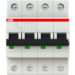 Abb S204-C13 Automatsikring, 4p, 13a