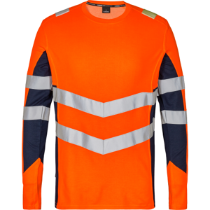 Safety T-Shirt L/s XL Orange/Blue ink