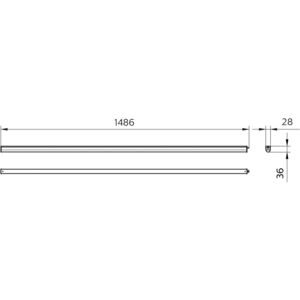 Philips Ledinaire Grundarmatur Bn021c 2400lm/830 1500mm