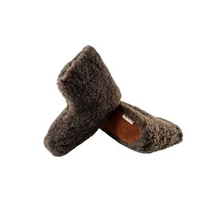 Satana Fluffy Uldstøvle (100% Ren Uld) - Model Brun (Størrelse: 42)