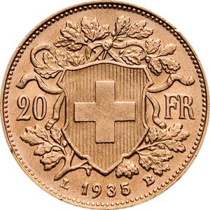 Sero Guld Vreneli 20 francs guldmønt - Diverse udgivelsesår