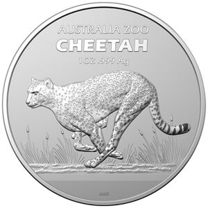Sero Guld Cheetah – Australia Zoo 1oz sølvmønt (2021)