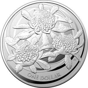 Sero Guld Wildflowers of Australia - Waratah 1oz sølvmønt (2022)