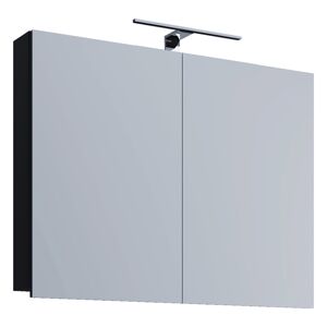 VCB1 spejlskab badeværelse spejlskab 60 cm inkl. lys sort.
