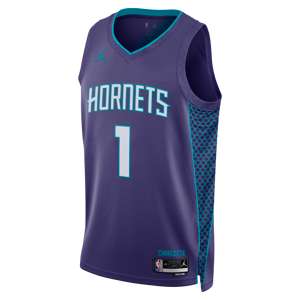 Charlotte Hornets Statement Edition Jordan Dri-FIT NBA Swingman-trøje til mænd - lilla lilla XXL