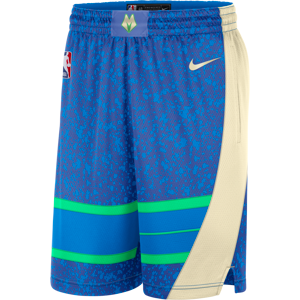 Milwaukee Bucks City Edition 2023/24 Nike Dri-FIT NBA Swingman-shorts til mænd - blå blå 3XL