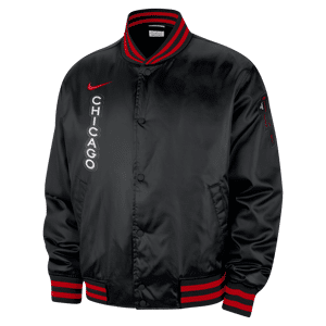 Chicago Bulls 2023/24 City Edition Nike NBA-jakke til mænd - sort sort L