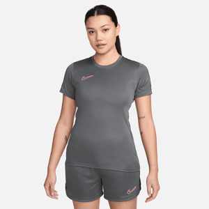 Kortærmet Nike Dri-FIT Academy-fodboldtrøje til kvinder - grå grå S (EU 36-38)